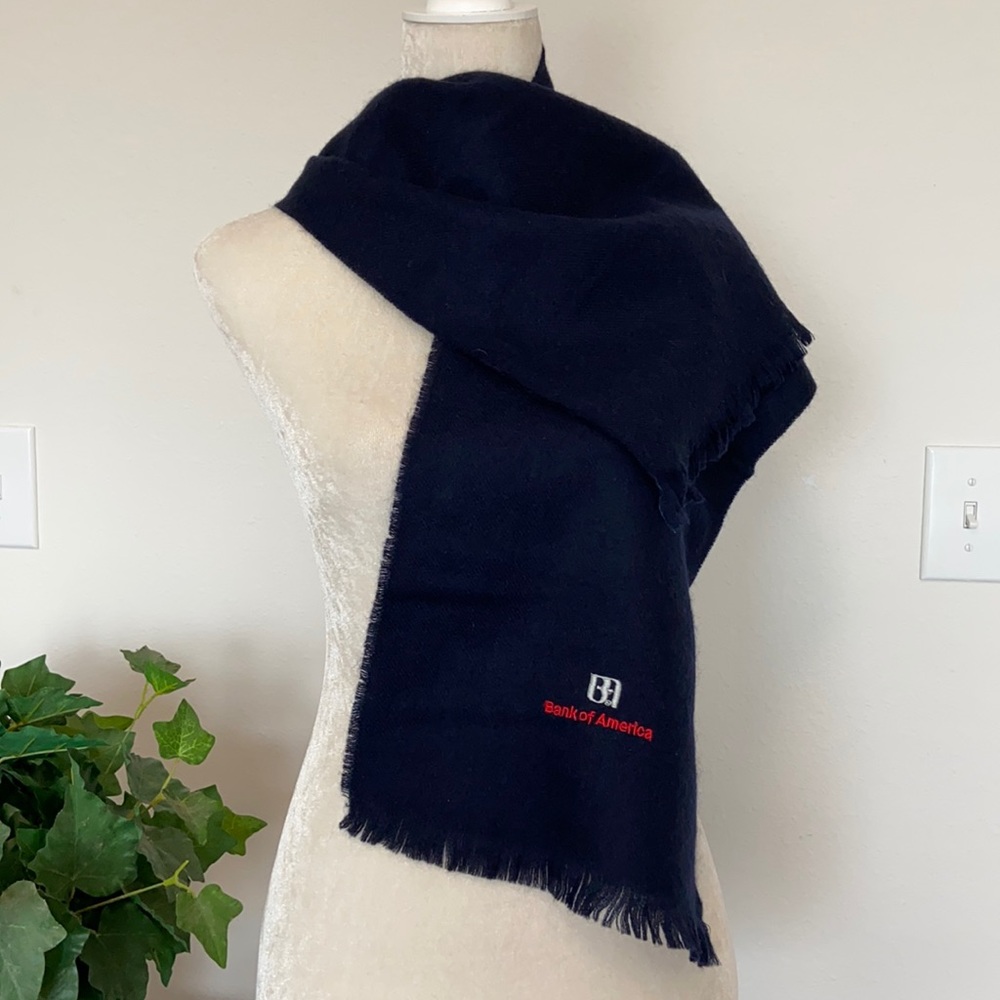 Navy Blue Lambswool Scarf
